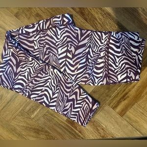 Pink zebra print legging